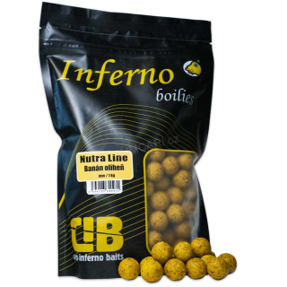 Carp Inferno boilies Nutra Line Banán/Olyheň 24mm, 1kg