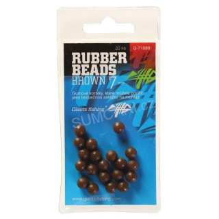 Giants fishing gumové kuličky Rubber Beads Transparent Brown 6mm, 20ks