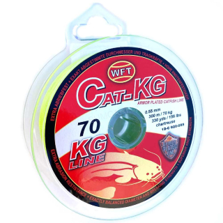 WFT sumcová šňůra CAT KG 0.60mm, 80kg, 300m - žlutozelená