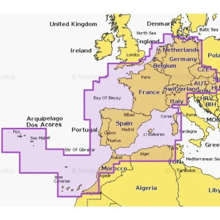 Navionics námořní mapy střední a západní Evropy