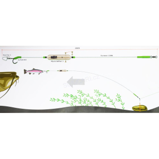 MadCat návazec na sumce ADJUSTA Profi River Rig Nose Clip single hook 20g 6/0