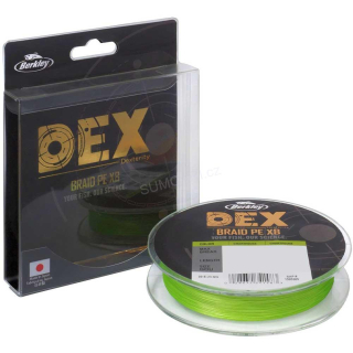 Berkley šňůra DEX Braid PE X8 Chartreuse 0.14mm 12.90kg, 150m