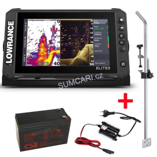 Lowrance Elite FS 10 se sondou Active Imaging 3v1 | ZDARMA držák sondy, baterie s nabíječkou