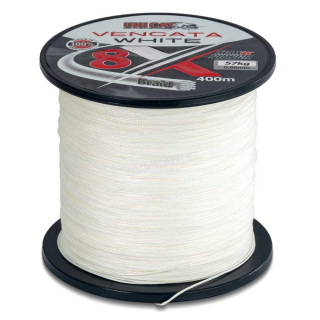 Uni Cat šňůra na sumce Vencata White 8X 0.37mm 34kg, 400m - bílá