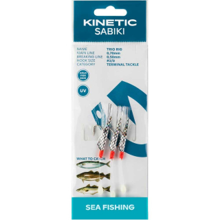 Kinetic návazec SABIKI NORDIC MACKEREL 1/0, Pearl/Crystal flash