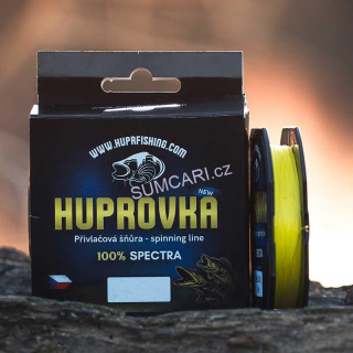 Huprovka přívlačová šňůra Spinning line 0.16mm 9.00kg, 300m žlutá