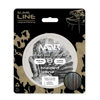 VAGNER sumcová šňůra Braided Line Camo 0.60mm 63kg, 300m