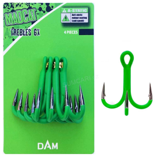 MADCAT sumcový trojháček A-Static Treble Hooks 1/0 4ks