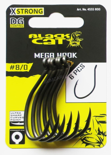 Black CAT sumcový háček MEGA Hook DG COATING 8/0 6ks
