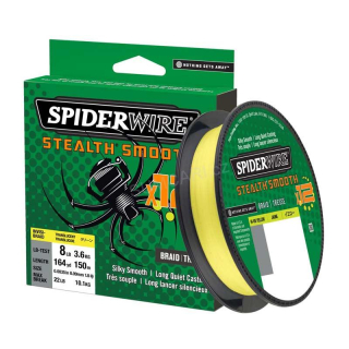 Spiderwire STEALTH Smooth 12 HI-VIS 0.06mm 5.40kg, 150m, žlutá