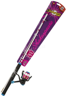 Dětský set prut s navijákem a vlascem Shakespeare Cosmic Raspberry Spin Set 1.40m, Purple