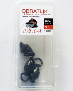 Hell-Cat ložiskový obratlík Swivel Bearing Black 150lb 80kg, 3ks